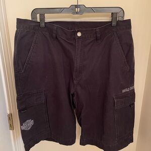 Harley-Davidson Dark Cargo Shorts for Men